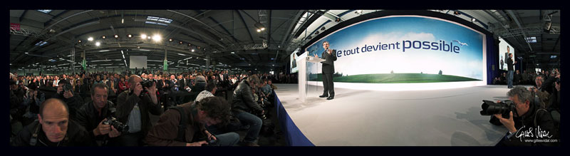 meeting de Nicolas Sarkozy (UMP) durant la campagne électorale